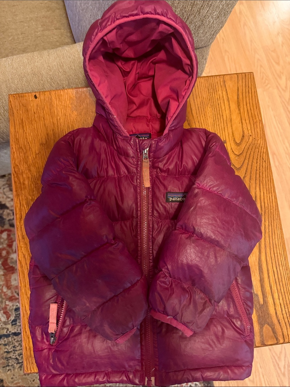 Patagonia Kids Hooded Puffer Jacket - Berry Pink